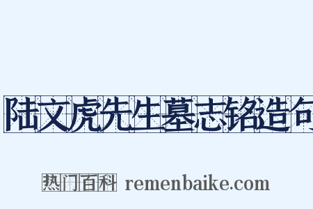 陆文虎先生墓志铭造句是什么意思的图片